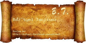 Bátyel Tacitusz névjegykártya